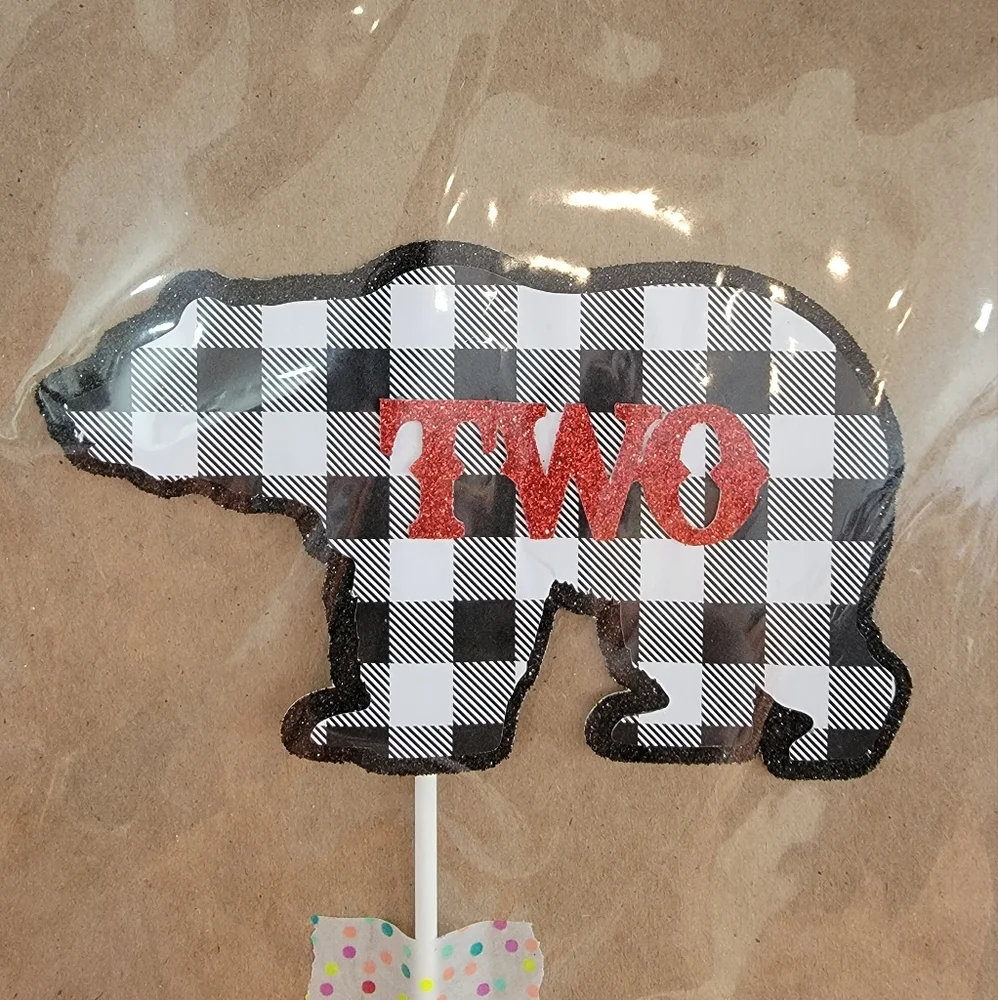 2nd birthday bear cake topper - Picture 1 of 1